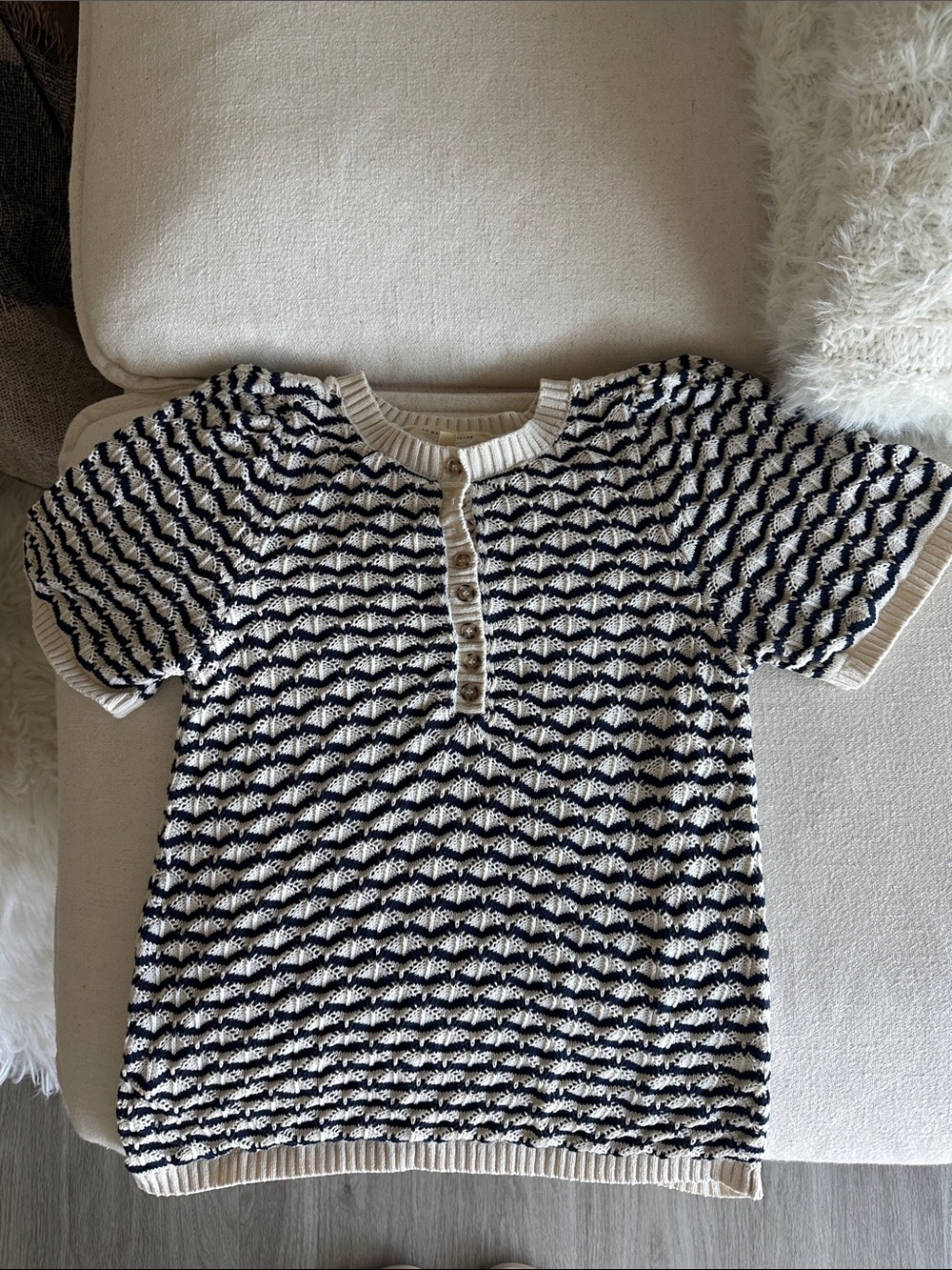Sezane Mae knit Short-Sleeve Knit Top